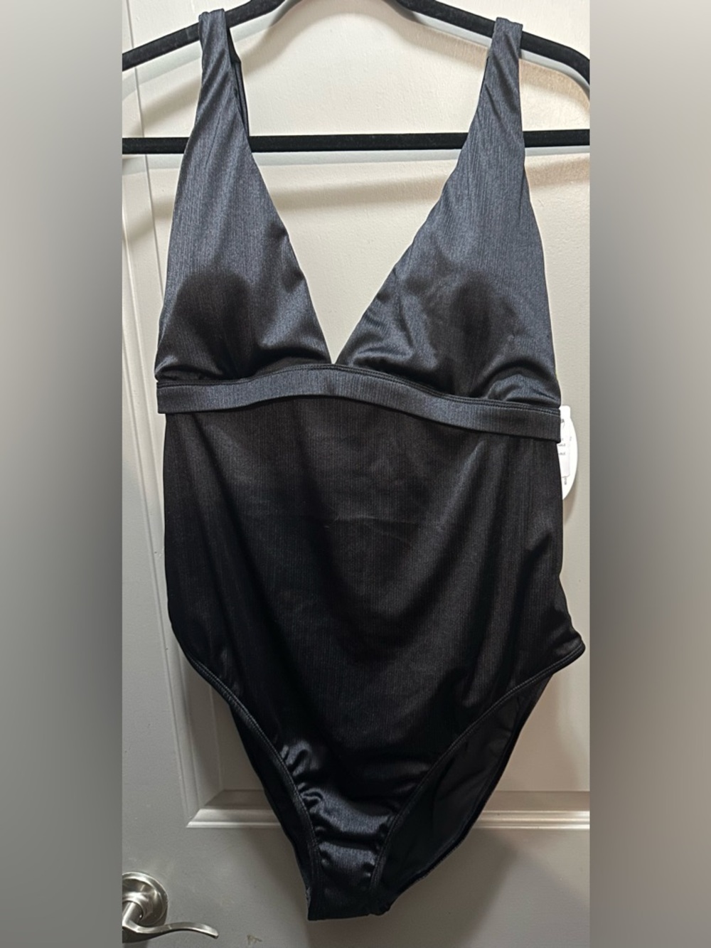 Mynah Size XXL Solid Black Rio Rainforest One Piece Swimsuit NWT